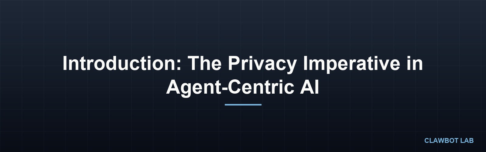 Introduction: The Privacy Imperative in Agent-Centric AI