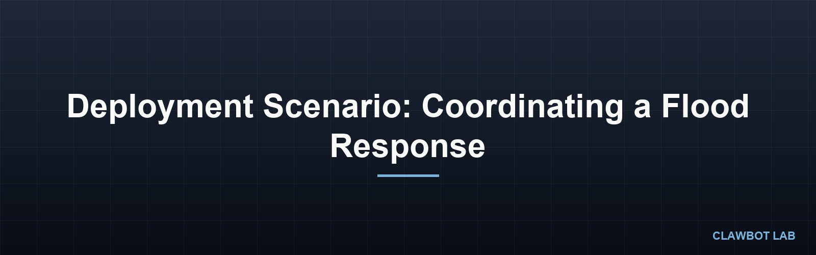 Deployment Scenario: Coordinating a Flood Response