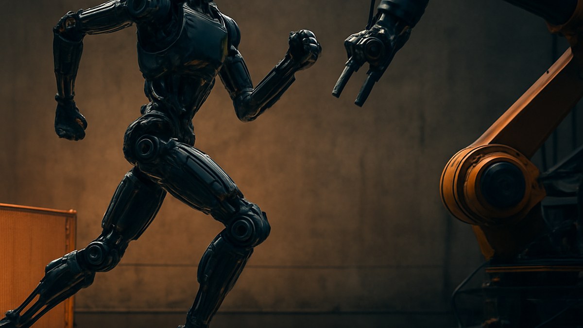 Beijing Half-Marathon Falls to a Robot: Honor's 'Lightning' Humanoid Wins in 50:26 — illustration