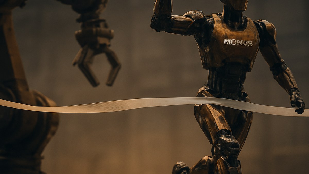 Beijing Half-Marathon Falls to a Robot: Honor's 'Lightning' Humanoid Wins in 50:26 — illustration